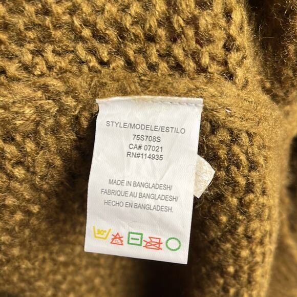 RD Style V Neck Sweater Light Brown Long Sleeve Pullover Acrylic Small NWOT - Picture 7 of 8